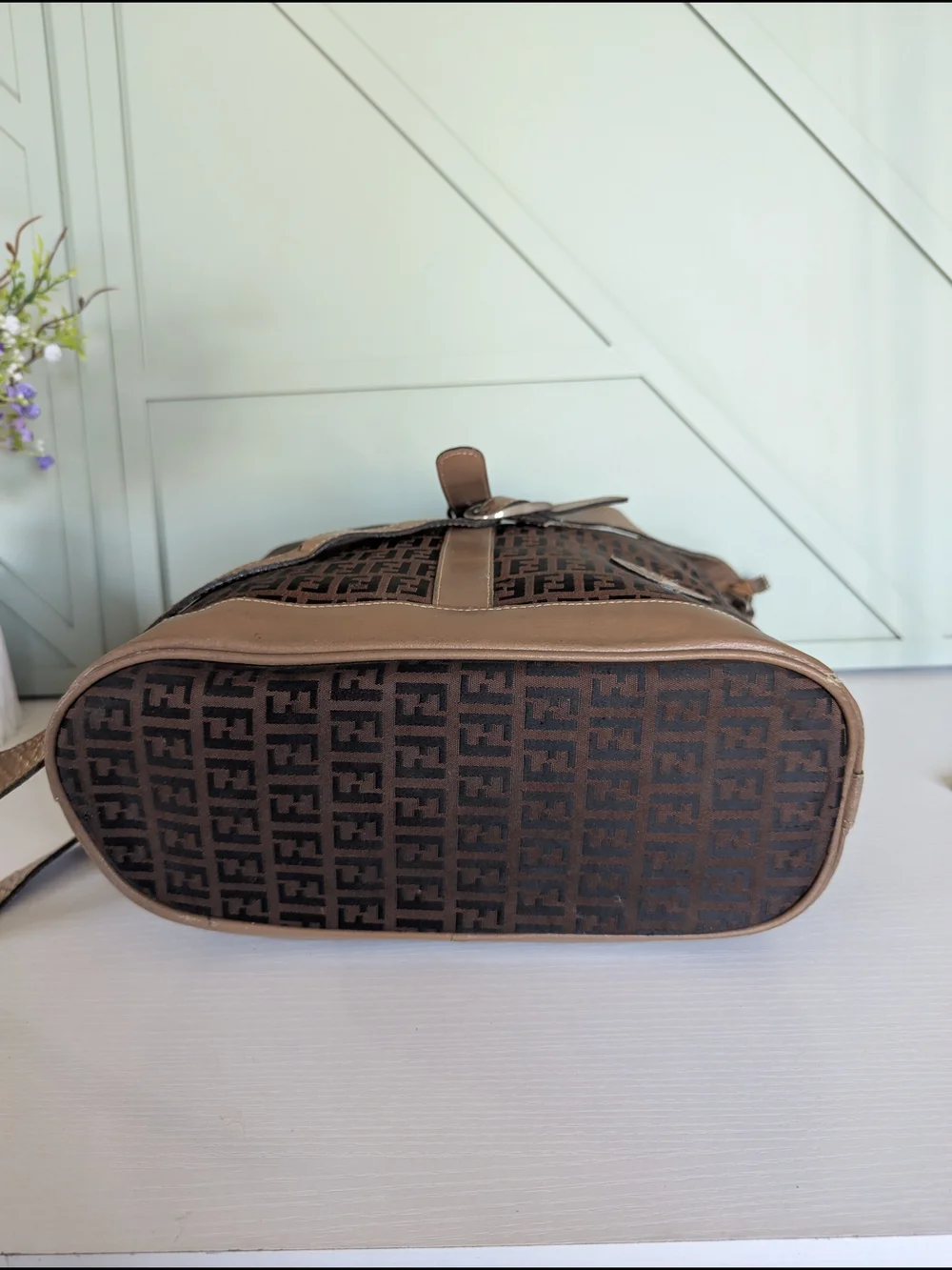 vintage Fendi ZuccaMonogram originallyintroduced in the late 1980s.Pattern: